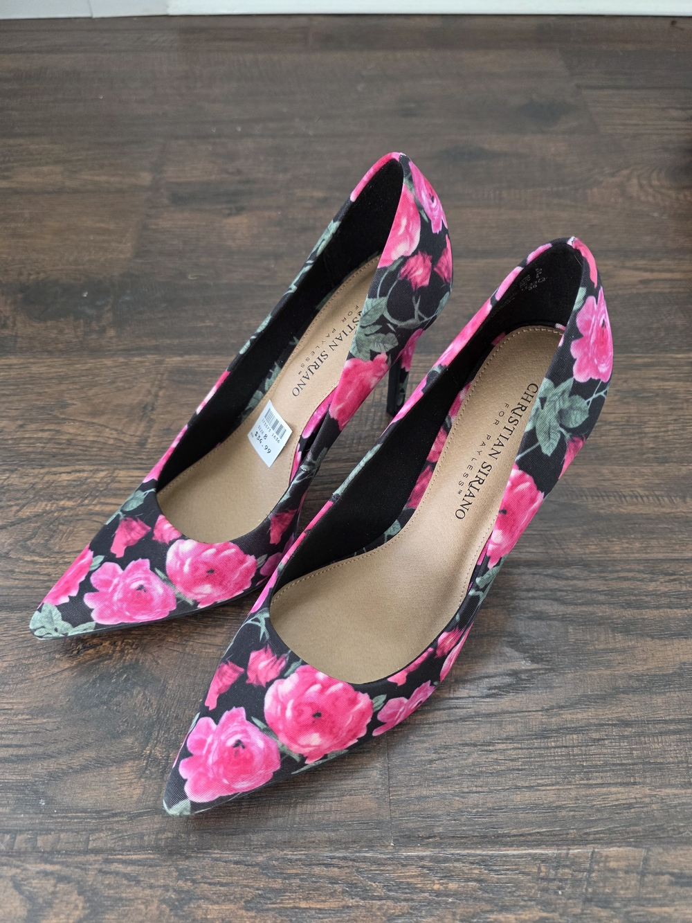 Christian Siriano Pink Floral Pointed-Toe Pumps for Women
